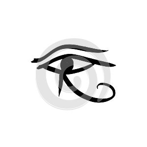 Ancient egyptian symbol of the eyes. Left eye of Horus