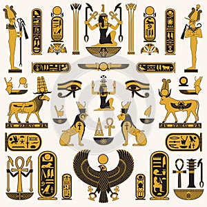 Ancient Egyptian symbols photo