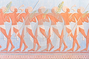 Ancient egyptian warriors wall paintings