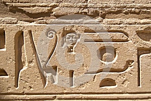 Ancient Egyptian writing, Egyptian hieroglyphs, wall inscriptions