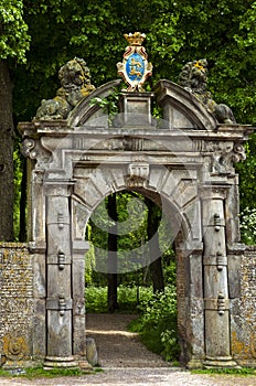 Ancient entrance gate of country seat Martenastate
