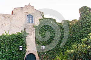 Ancient, entwined with greenery Forte de Sao Clemente in Vila Nova de Milfontes