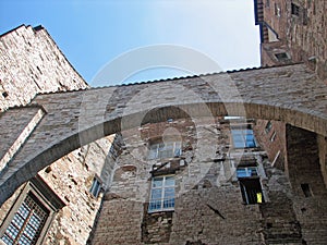 Ancient Etruscan arch made by brick