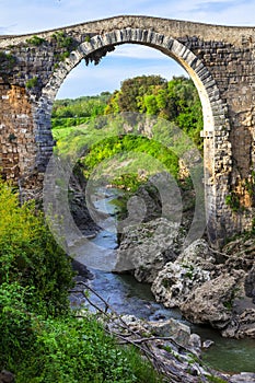 Ancient Etruscan city' ruins in Vulci