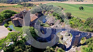 Ancient etruscan city Vulci in Viterbo province. Italy landmarks