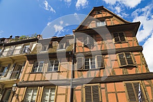 Ancient european houses . Strasbourg. France