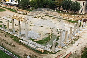 Roman Agora Near The Tower of the Winds in Athens, Greece photo