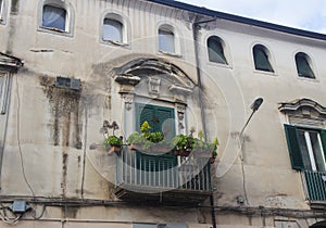 Ancient facade of a building