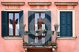 Ancient facade of the building.