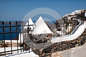 Ancient fence in Santorini, Cycladic islands