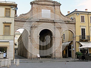 Ancient fish market on the square Cavour