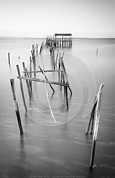 Ancient fishing pier in Carrasqueira