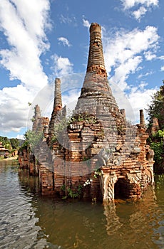 Ancient flooded pagodas