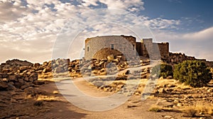 Ancient fort amidst rocky desert