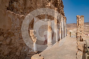 The ancient fortification Masada in   Israel. Masada National Park in the Dead Sea region of Israel