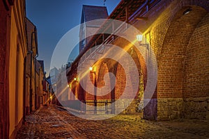 Ancient fortification wall in old Riga