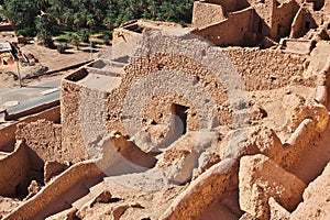 The ancient fortress in Sahara desert, Algeria, Africa