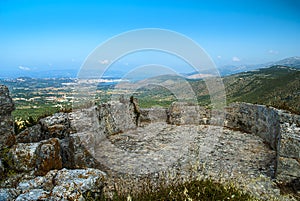 Ancient fortress of St George on the Greek island of Kephalonia