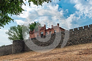 Ancient fortress wall in the city of Sheki