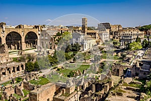 Ancient Forum Titus Arch Roman Colosseum Rome Italy