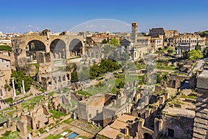 Ancient Forum Titus Arch Roman Colosseum Rome Italy