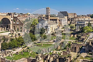 Ancient Forum Titus Arch Roman Colosseum Rome Italy