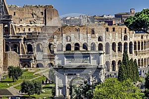 Ancient Forum Titus Arch Roman Colosseum Rome Italy