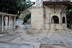 ancient fountain (bembo) and public fountain (sebil) in heraklion in crete (greece)