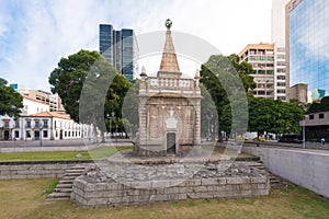 Ancient Fountain in Rio de Janeiro City Downtown