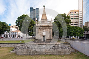 Ancient Fountain in Rio de Janeiro City Downtown