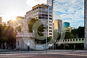 Ancient Fountain in Rio de Janeiro City Downtown