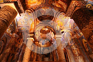 Ancient fresco in goreme, Cappadocia