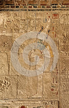 Ancient fresco with pharaoh