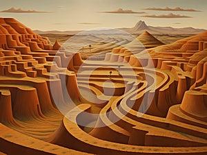 Ancient of future labyrinth civilization