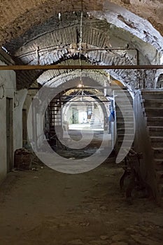 The ancient galleries of the Istanbul caravanserai Valide-Khan