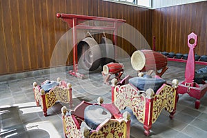 Ancient Gamelan traditional musical instrument