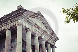 Ancient Garni pagan Temple, the hellenistic temple in Armenia