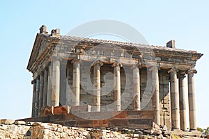 The Ancient Garni Pagan Temple, located on the Hilltop of the Village of Garni, Armenia