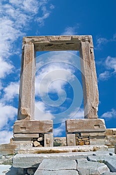 Ancient gate of Apollon temple at the island of Naxos