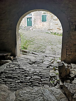 Ancient Gate Hum Smallest Town in the World / Istria, Croatia