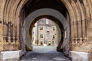 Ancient gate leading to the courtyard of the NeuchÃ¢tel castle photo