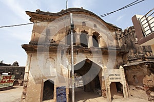 Ancient Gaushala gate in Orchha, Madhya Pradesh, India