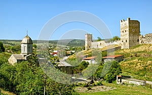 Ancient Genoese fortress in the city of Feodosia, Crimea