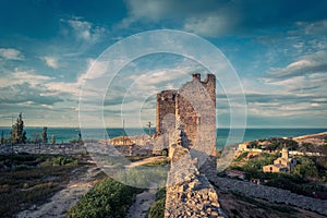 Ancient Genoese fortress in Crimea