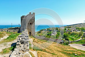 Ancient Genoese fortress in Feodosia, Crimea