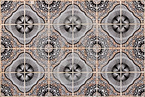Ancient geometric tile pattern