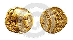 Ancient Greek Gold Coin Alexander The Great