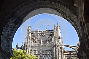 Ancient gothic cathedral, Seville, Spain photo