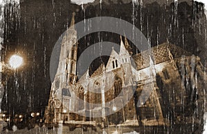 Ancient gothic temple