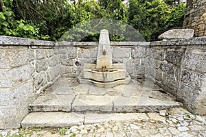 Ancient Granite Stone Fountain